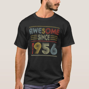 66 Year Old Gifts Awesome Since 1956 Retro 66Th Bi T-Shirt