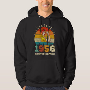 66 Year Old Women Bday 1956 Vintage 66th Birthday Hoodie