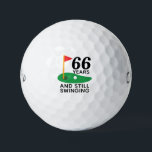 66 Years and Still Swinging Funny 66th Birthday Golf Balls<br><div class="desc">Hit a hole-in-one with these "66 Years and Still Swinging" golf balls! A fun and lighthearted gift for any golf lover celebrating their 66th birthday. Whether they're perfecting their swing or just enjoying a day on the course, these golf balls are a playful way to celebrate 66 years of life...</div>