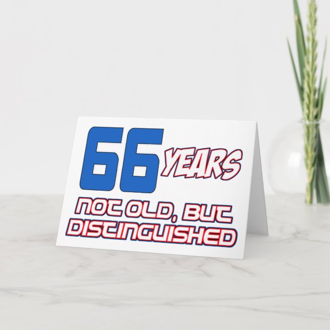 66 YEARS OLD BIRTHDAY DESIGNS CARD (Front)