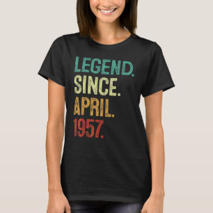 66 Years Old Legend Since April 1957 66th Birthday T-Shirt