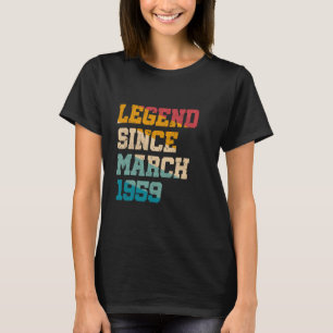 66 Years Old Legend Since March 1959 Funny 66th Bi T-Shirt
