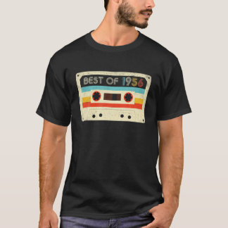 66Th Birthday Gifts Best Of 1956 Cassette Tape Ret T-Shirt