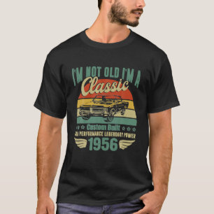 66th Birthday Gifts For Men Dad Retro Vintage 1956 T-Shirt