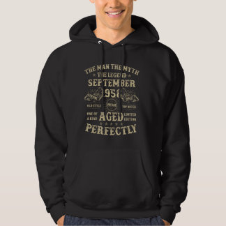 66th Birthday Gifts For Men September 1958 66 Year Hoodie