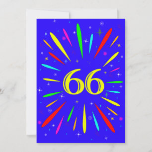 66th Birthday Party Invitation Explosion 