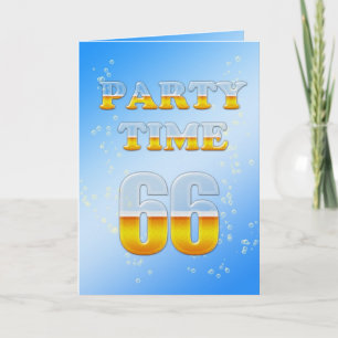 66th birthday party invitation with lots of beer