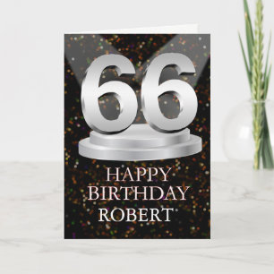 66th Birthday Spotlights Add A Name Card