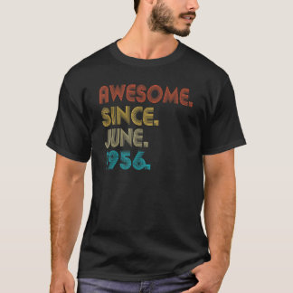 66th Birthday Vintage Awesome Since June 1956 66 T-Shirt