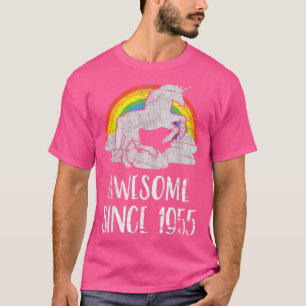 66th birthday, vintage unicorn, Awesome since 1955 T-Shirt