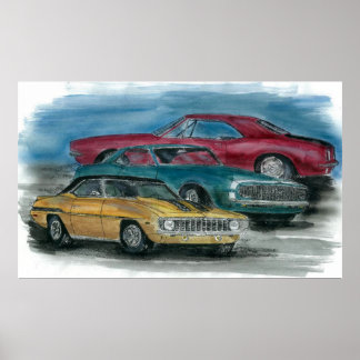 67, 68, 69 CAMAROS print
