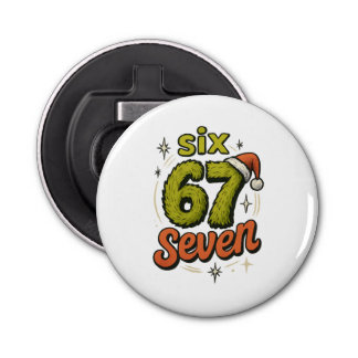 67, 6-7 meme, 6 7 funny, 67 christmas bottle opener