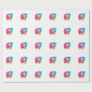 67, 6-7 meme, 6 7 funny, 67 christmas wrapping paper