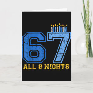 67 All 8 Nights Hanukkah Jewish Chanukah Six Seven Card
