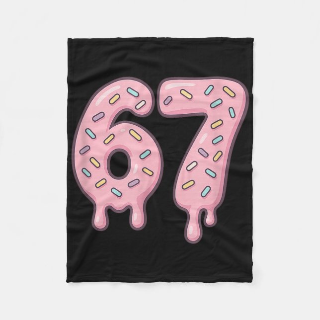 67 Alpha Slang Internet Meme Aura Energy  Fleece Blanket (Front)