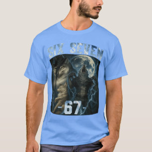 67 Alpha Wolf Meme Funny Graphic Tee Six Seven Hum
