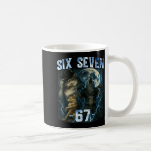 67 Alpha Wolf Meme Funny Graphic Tee Six Seven Hum Coffee Mug