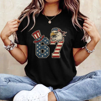 67 American Flag Eagle 4th of July Patriotic T-Shirt