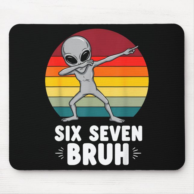 67 Animals Funny 67 Brainrot Youth Kids Alien 67  Mouse Mat (Front)