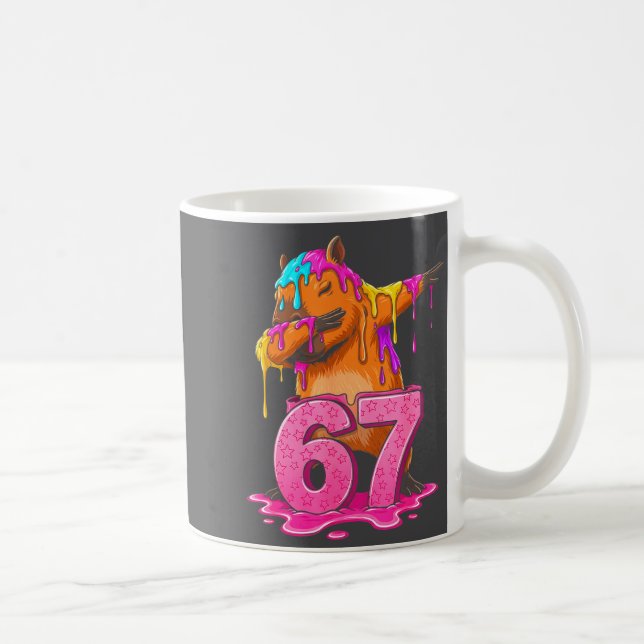 67 Animals Funny 67 Brainrot Youth Kids Capybara 6 Coffee Mug (Right)