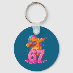 67 Animals Funny 67 Brainrot Youth Kids Capybara 6 Key Ring