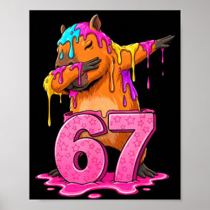 67 Animals Funny 67 Brainrot Youth Kids Capybara 6 Poster