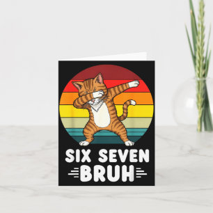 67 Animals Funny 67 Brainrot Youth Kids Cat 67 Card