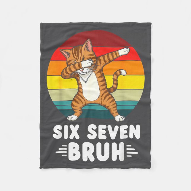 67 Animals Funny 67 Brainrot Youth Kids Cat 67  Fleece Blanket (Front)