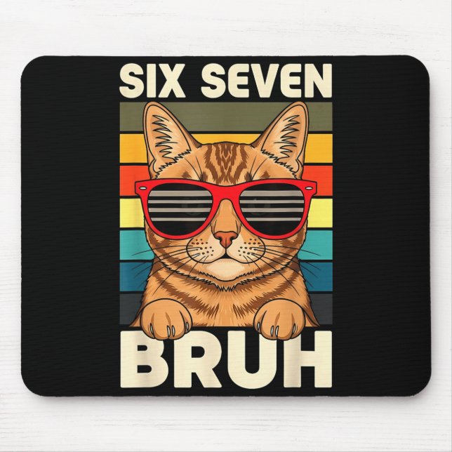 67 Animals Funny 67 Brainrot Youth Kids Cat 67  Mouse Mat (Front)