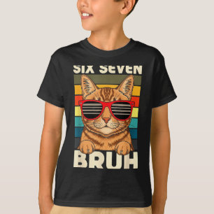 67 Animals Funny 67 Brainrot Youth Kids Cat 67 T-Shirt