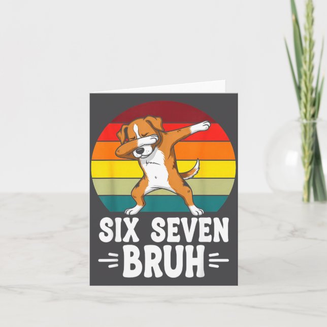 67 Animals Funny 67 Brainrot Youth Kids Dog 67  Card (Front)