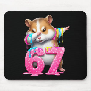 67 Animals Funny 67 Brainrot Youth Kids Hamster 67 Mouse Mat