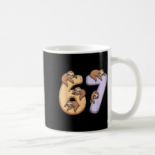 67 Animals Funny 67 Brainrot Youth Kids Sloth 67  Coffee Mug