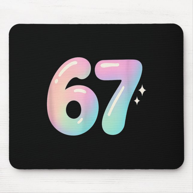 67 Aura Energy Alpha Slang Internet Meme  Mouse Mat (Front)