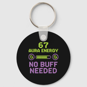 67 Aura Energy No Buff Needed Retro Pixel Gamer Si Key Ring