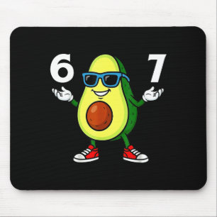 67 Avocado 6 7 Funny Cool Six Seven Meme Cartoon B Mouse Mat