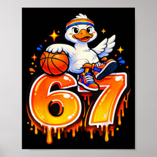 67 Basball Goose Silly Meme Six Seven Kids Boys Poster