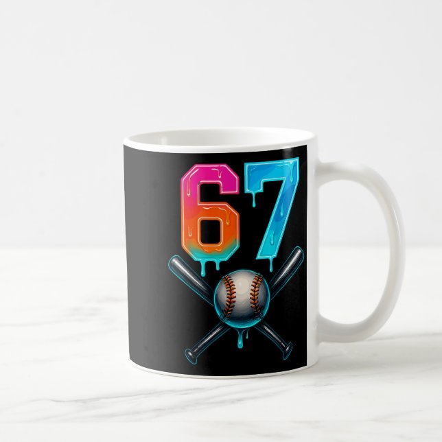 67 Baseball Meme Cool Drip Number 67 Player Or 67t Coffee Mug (Right)