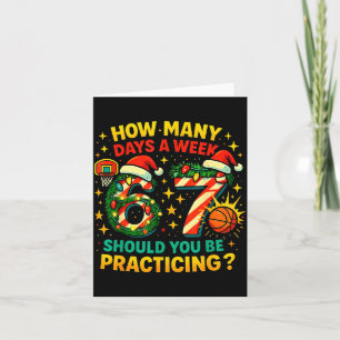 67 Basketball Christmas Funny Practice Meme Gift  Card