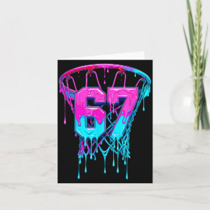 67 Basketball Drip Six Seven Funny Card