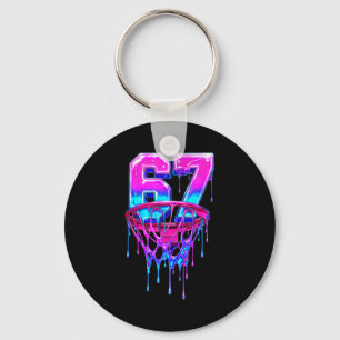 67 Basketball Drip Six Seven Funny Key Ring