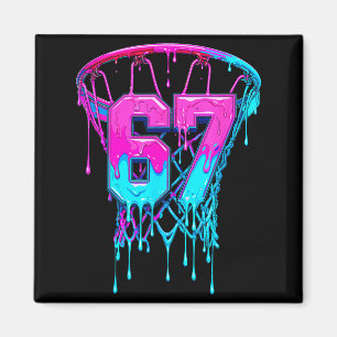 67 Basketball Drip Six Seven Funny Magnet