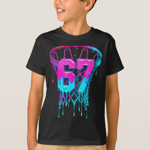 67 Basketball Drip Six Seven Funny  T-Shirt