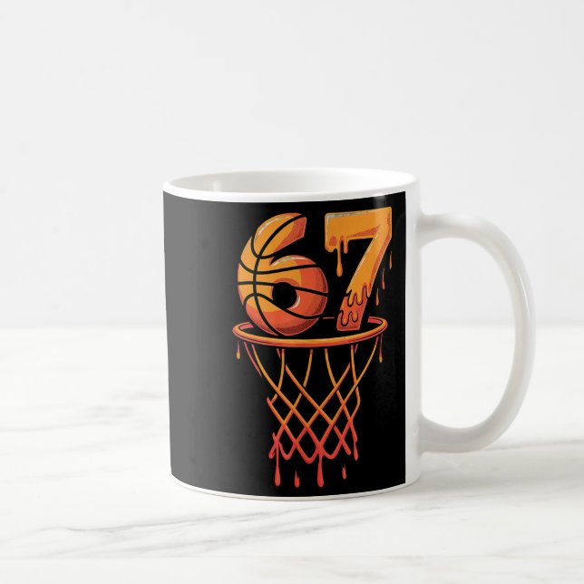 67 Basketball Ice Cream Drip Six Seven Coffee Mug (Right)