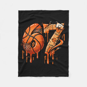 67 Basketball Ice Cream Drip Six Seven Fleece Blanket