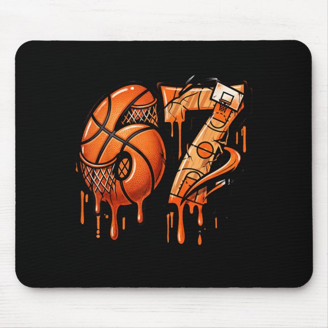 67 Basketball Ice Cream Drip Six Seven  Mouse Mat (Front)