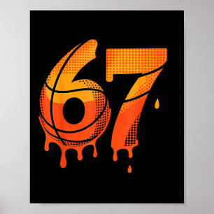 67 Basketball Ice Cream Drip Six Seven Poster