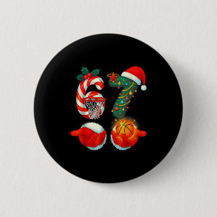 67 Basketball Santa Six Seven Meme Christmas Srt M 6 Cm Round Badge