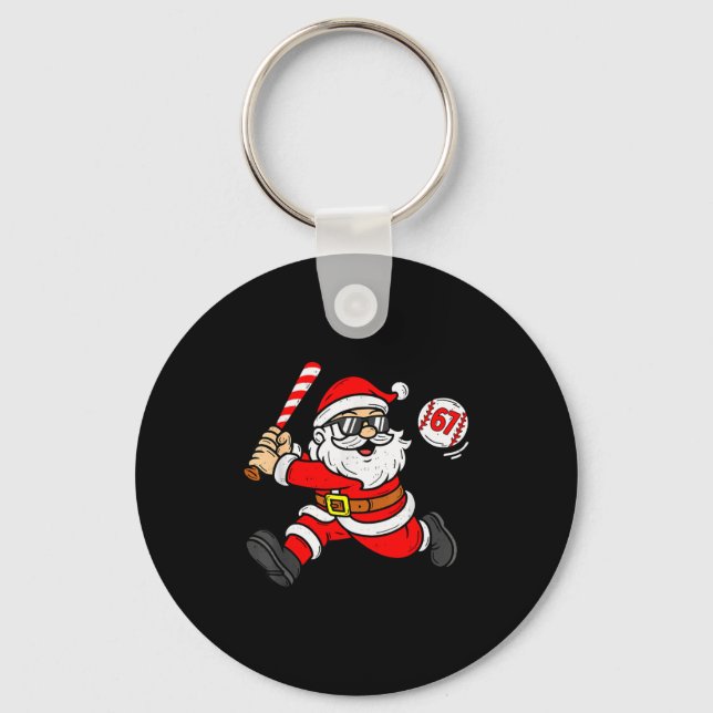 67 Basketball Santa Six Seven Meme Christmas Srt M Key Ring (Front)