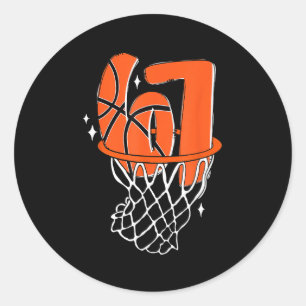 67 Basketball Six Seven 6 7 Meme Funny 67 Basketba Classic Round Sticker